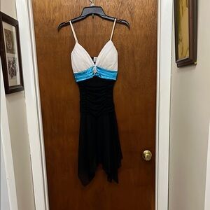 Deb Black and White Babydoll Dress for Cocktail